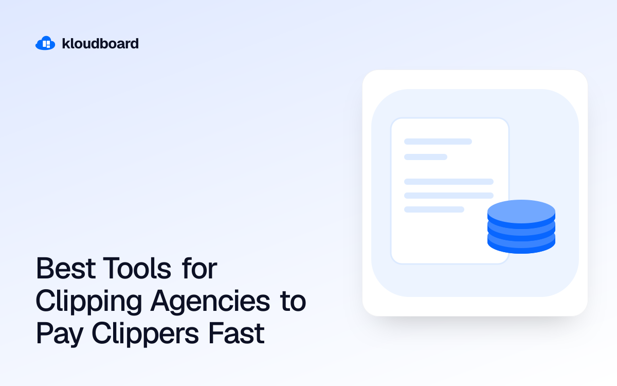 Best Tools for Clipping Agencies to Pay Clippers Fast — an invoice and stacked coins.