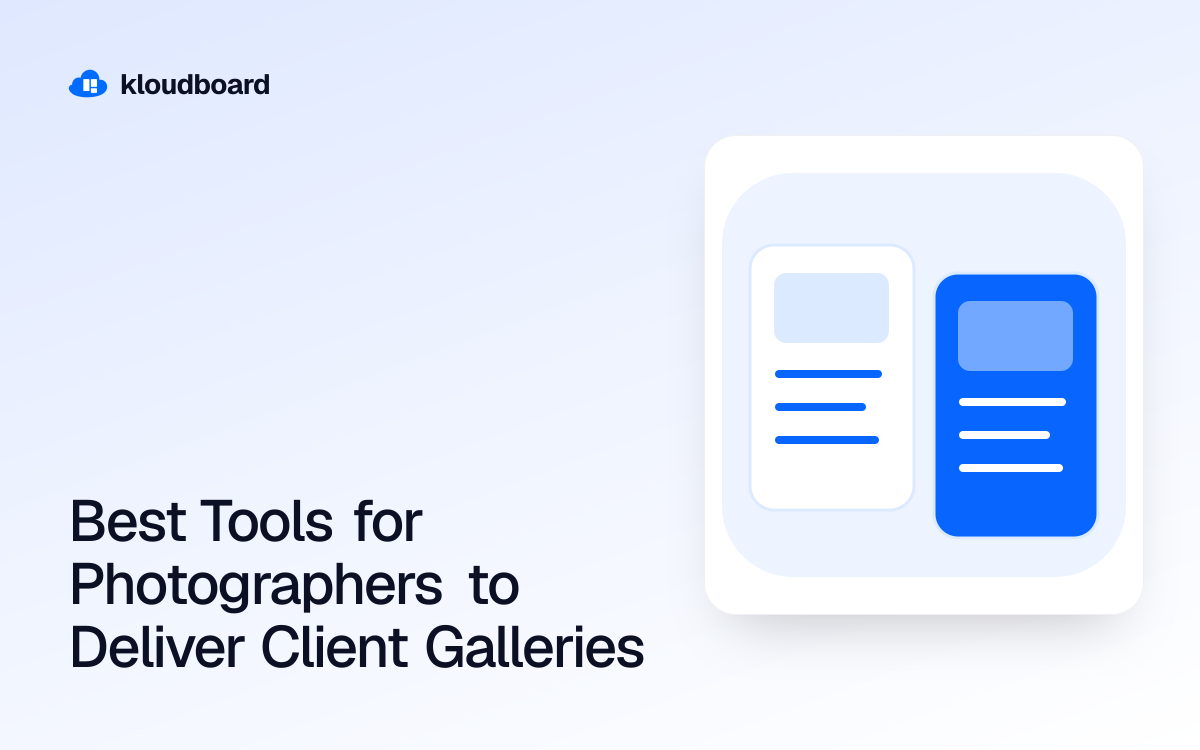 Best Tools for Photographers to Deliver Client Galleries — two comparison cards side by side.