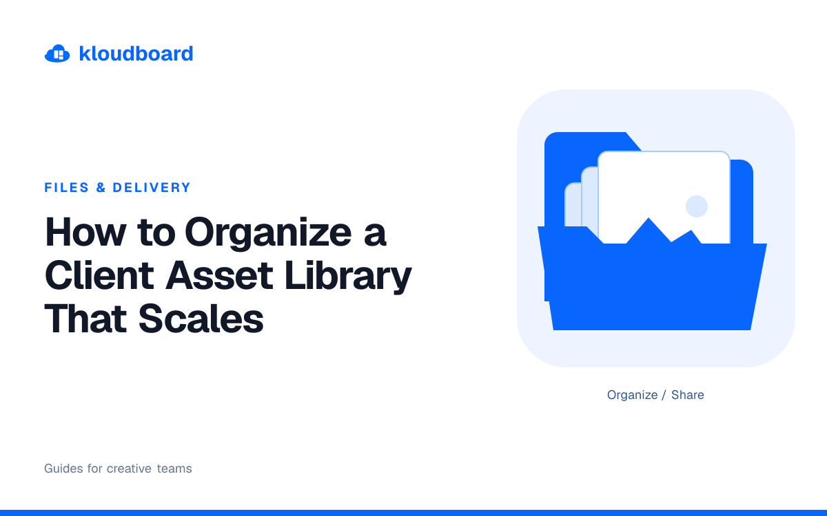 How to Organize a Client Asset Library That Scales — a folder containing image files.