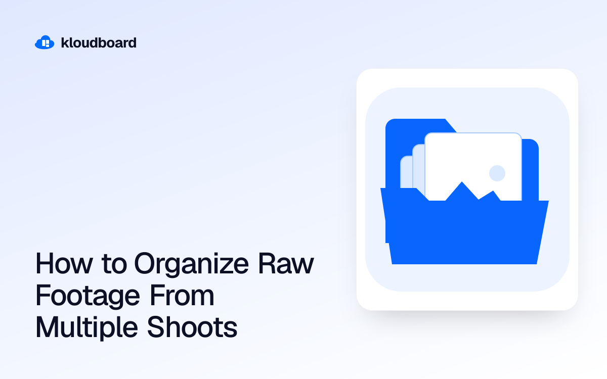 How to Organize Raw Footage From Multiple Shoots — a folder containing image files.